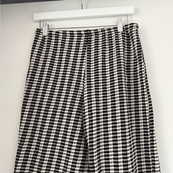 Zara Gingham Drawstring Casual Pants - Picture 4 of 6